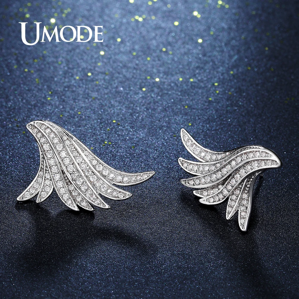 Женские серьги гвоздики с ангельскими крыльями и перьями|angel wing stud earrings|fashion
