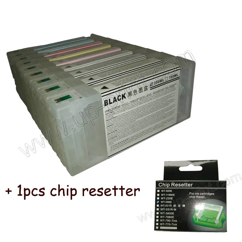350 мл 9 x многоразовый чернильный картридж для epson 7890 9890 pro7890 pro9890 с восстановленным