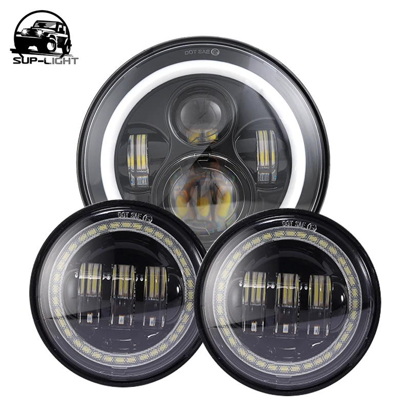 Белый/янтарный поворотный сигнальный передний светильник мотоцикла 1x7 ''led halo