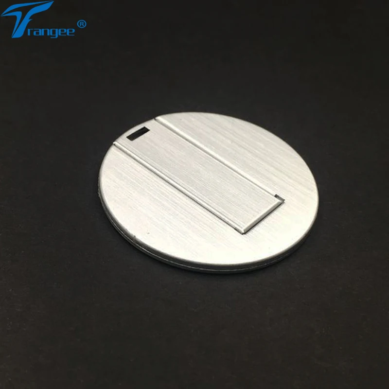 Металлическая мини флеш карта Trangee USB накопитель 4 ГБ 8 16 32 2 0 брелок круглая