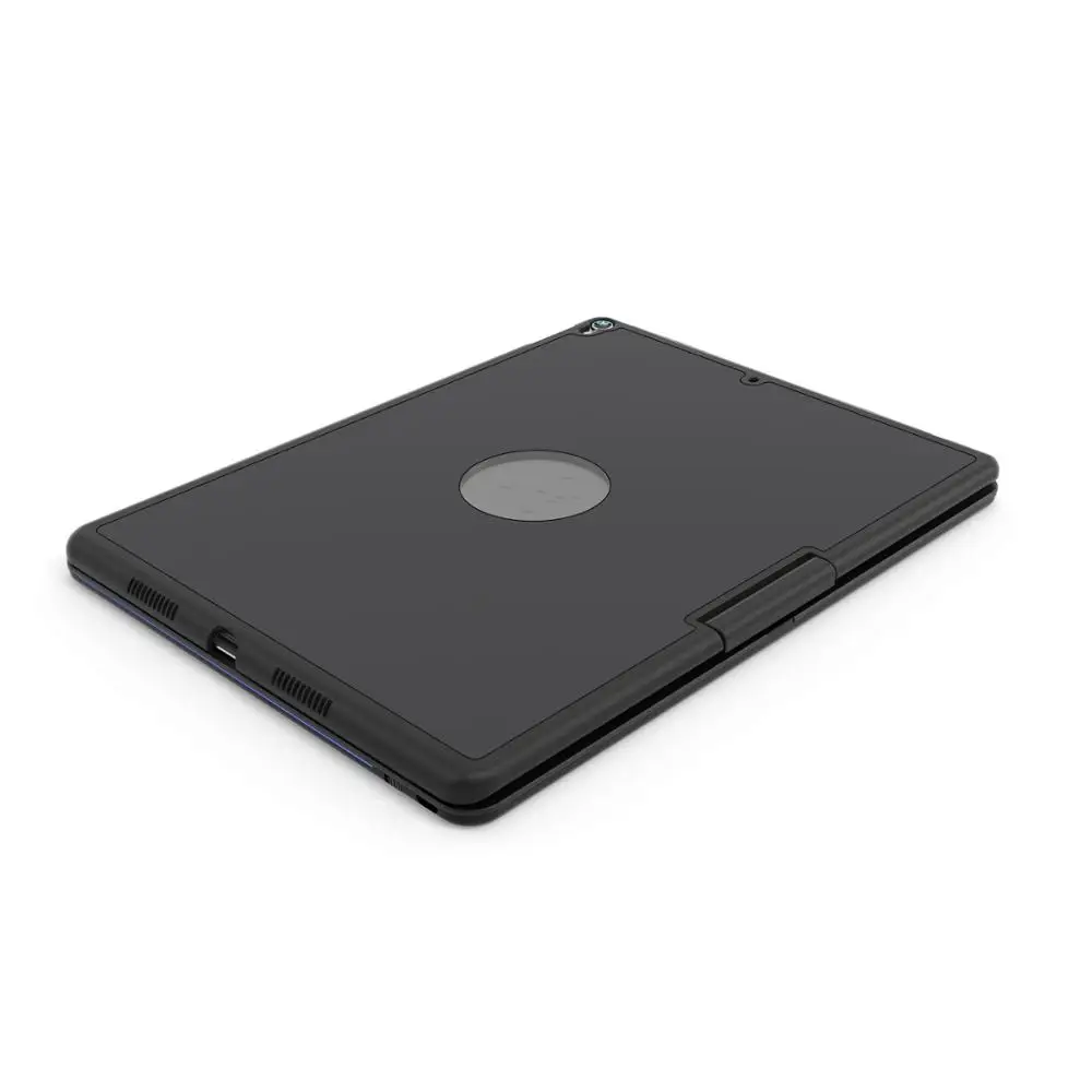 black-pro9.7 Беспроводная Bluetooth алюминиевая клавиатура чехол для iPad Pro 9," 10,5" дюймов 360 градусов клавиатура 7 видов цветов с подсветкой Чехол-книжка - Цвет: black-pro9.7