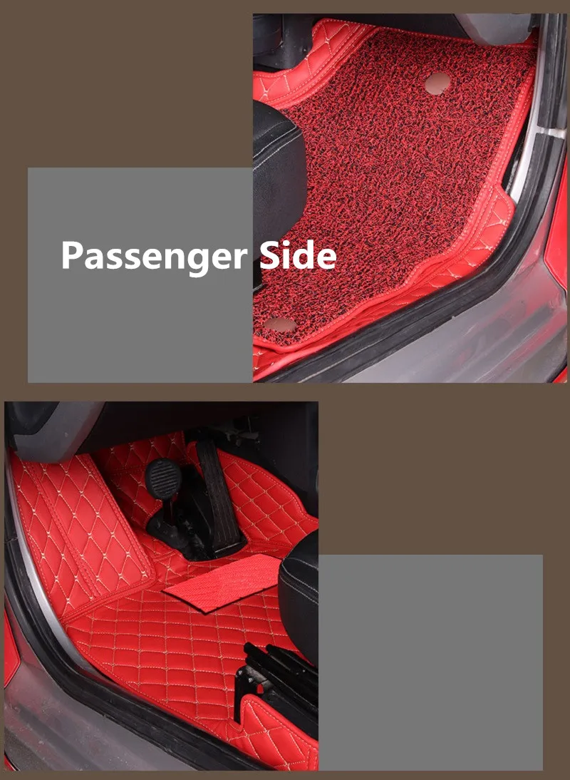 Двухслойный Кожаный Коврик для автомобиля, передние ковры для Smart fortwo 2009 2010 2011 2012 2013, аксессуары для интерьера