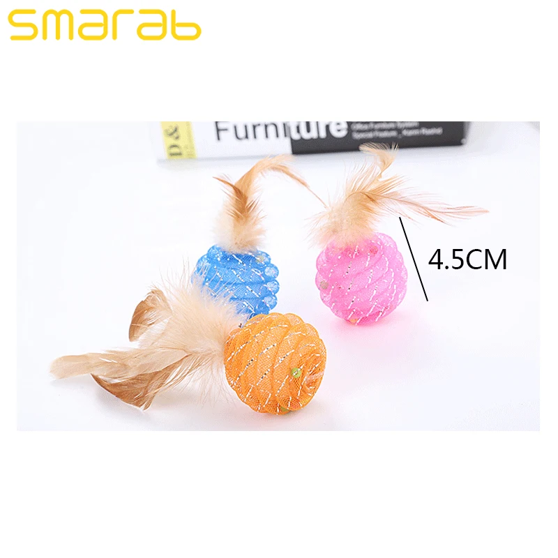 10 шт./компл. Кот Игрушка линия мяч с перьями товары для домашних животных игрушки