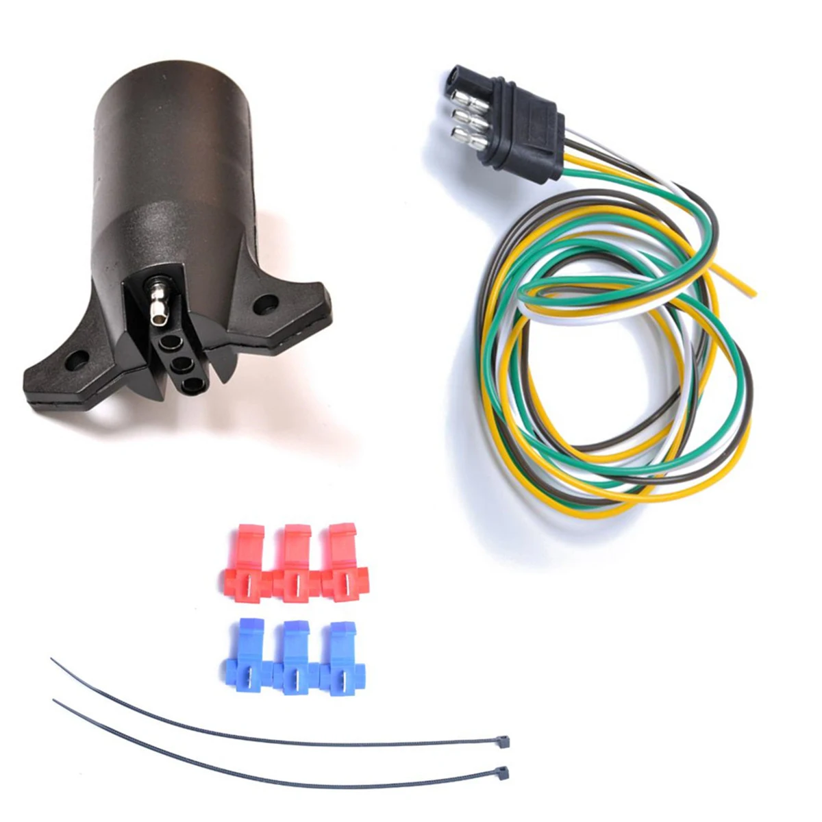 12V 7 Way to 4 Pin Плоский клинок трейлер концевой соединитель американский стандарт