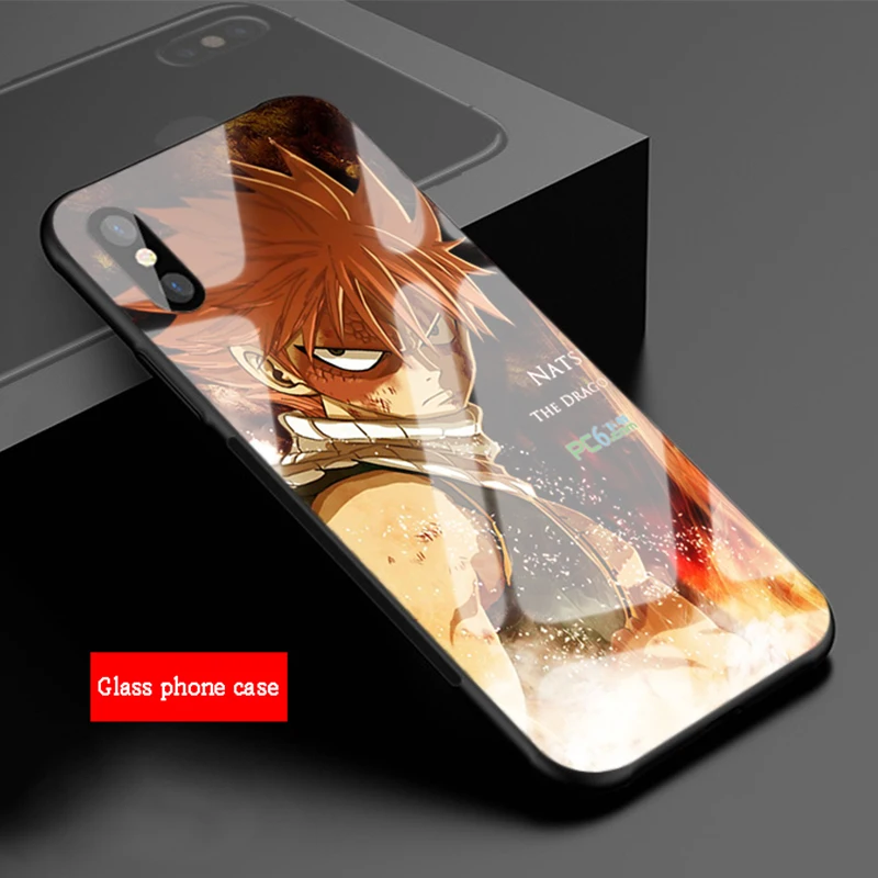 Чехол для телефона из закаленного стекла с логотипом Аниме Манга Фея хвост iPhone 6