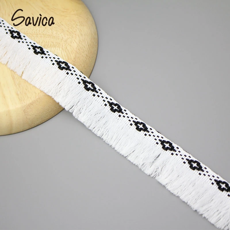 Savica 1y/3y 3cm Tassel Lace Ribbons Trim Fringe Fabric Ethnic Style Apparel Sewing Crafts DIY Decor Materials Accessories LX259 | Дом и сад