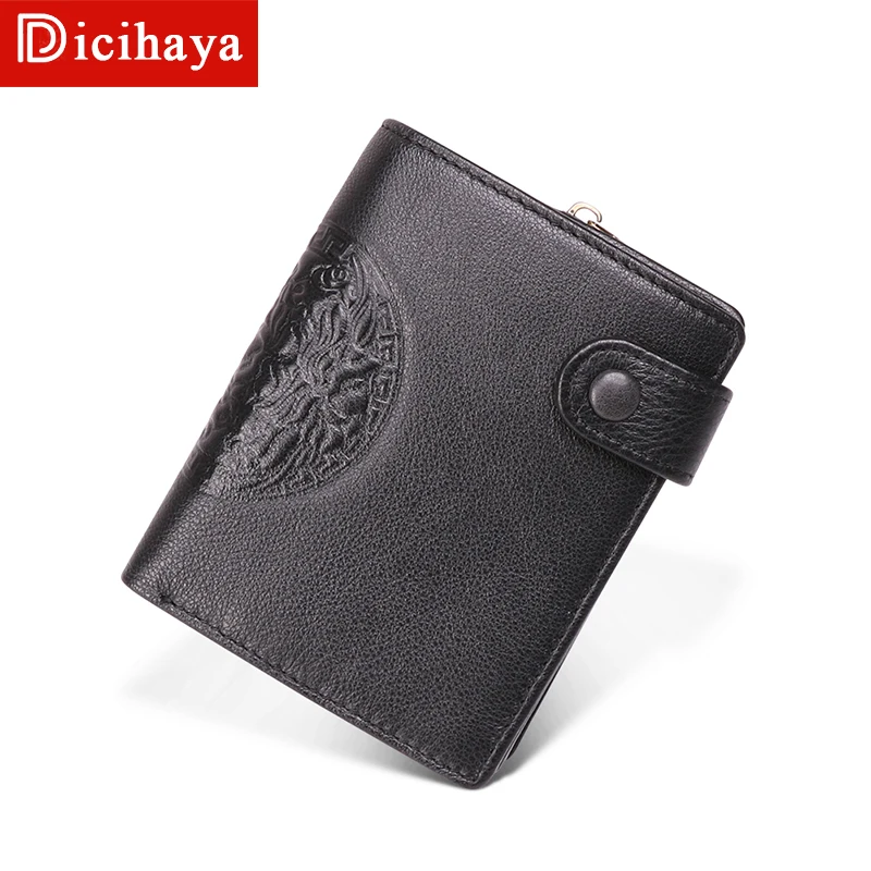Брендовый кошелек DICIHAYA мужские кошельки из натуральной кожи Короткий Мужской