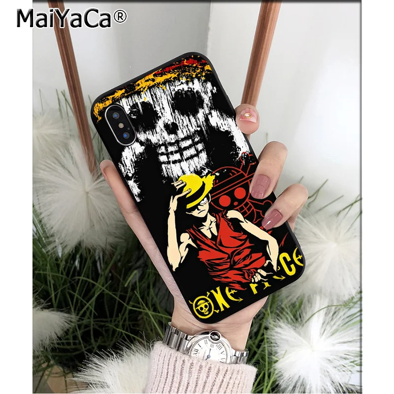 MaiYaCa Аниме One Piece Monkey D Luffy TPU мягкие Аксессуары для телефона чехол Apple iPhone 8 7 6 6S Plus X XS