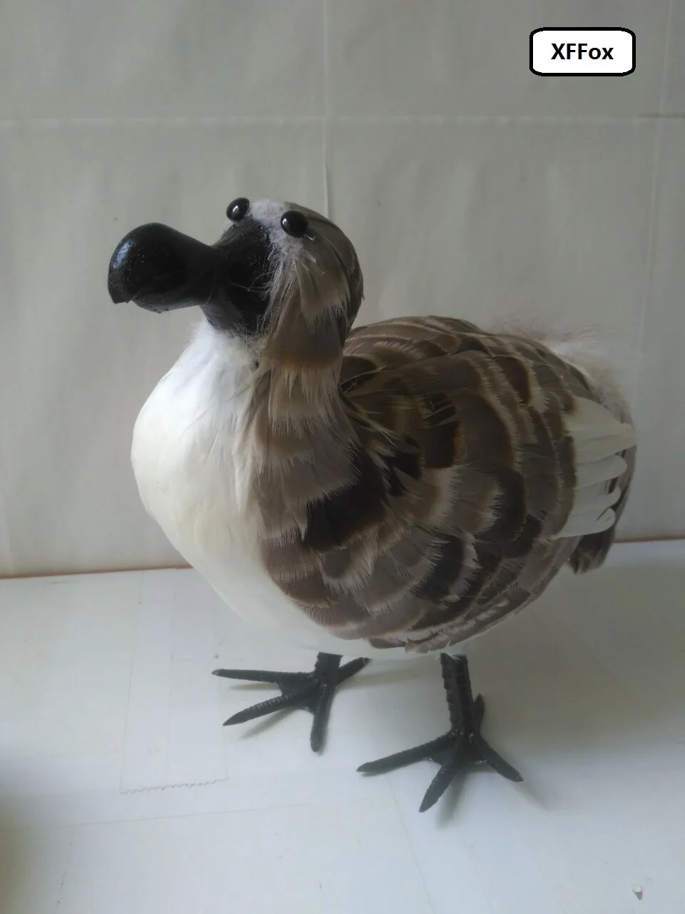 Игрушка Dodo с пеной и перьями серая имитация птицы подарок около 30 см