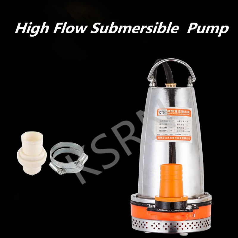 DC 60V High Flow Submersible Water Pump 850W Stainless Steel Irrigation Solar & Battery 22M Max Lift | Обустройство дома
