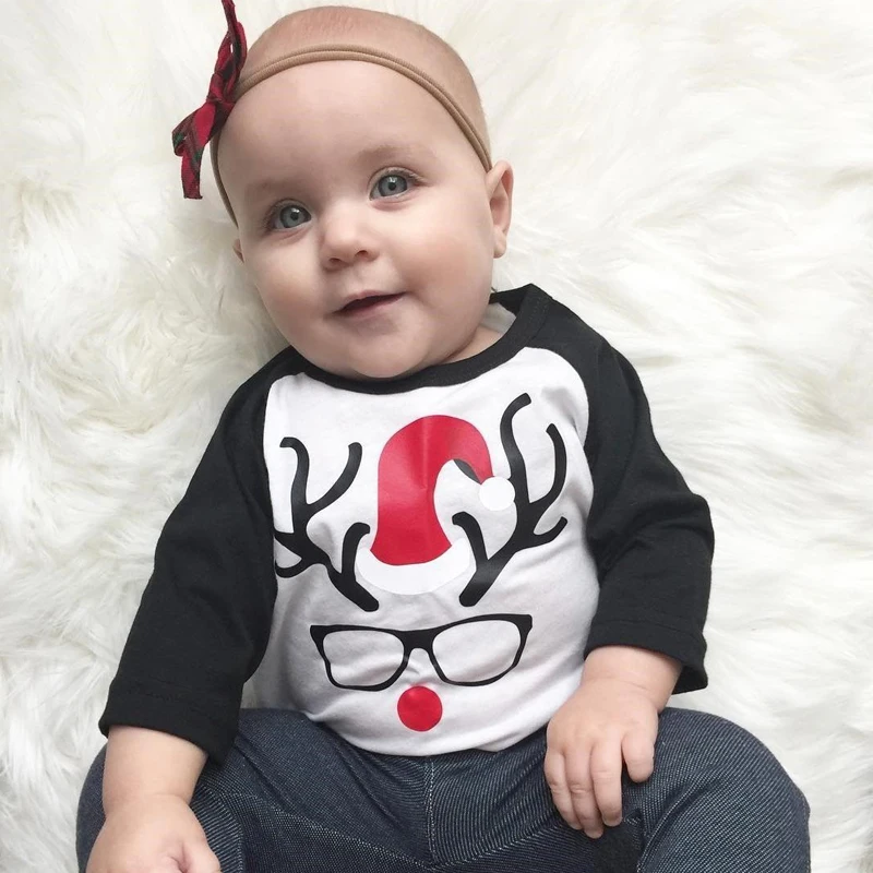 Fuerjia Newborn Kid Infant Unisex Baby Boy Girl Santa Claus Cosplay Costume Clothes Tops T-shirt Shirt | Детская одежда и обувь