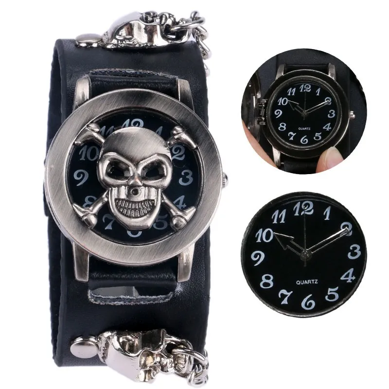 Часы наручные кварцевые с браслетом в стиле панк для мужчин и женщин | Наручные