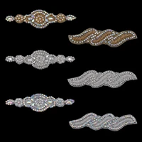 20pc handmade bling beaded rhinestone applique sew on manual flatback crystal flower cloth applique for dresses craft supplies