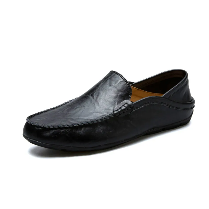 Men Shoes Genuine Leather Moccasin Loafers Designer Slip On Flat Boat Male Classical Chaussure Homme Size 37-47 | Обувь