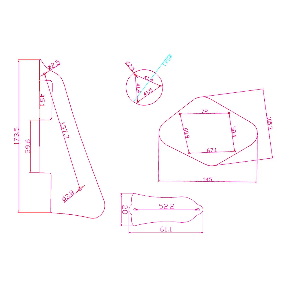 Торговая марка KAISH LP Pickguard & задняя панель переключателя полости крышки подходят