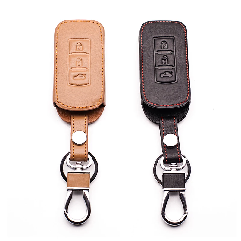100% кожаный чехол для ключей новейший Mitsubishi ASX expansion movement 3 кнопки smart key