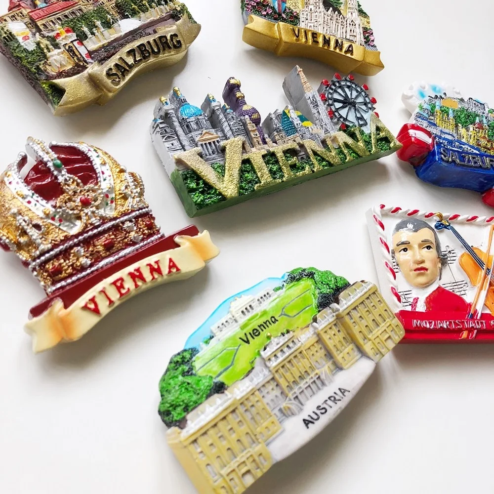 Европейская туристическая версия 3D Австрия Чешская Республика Венгрия магнит на