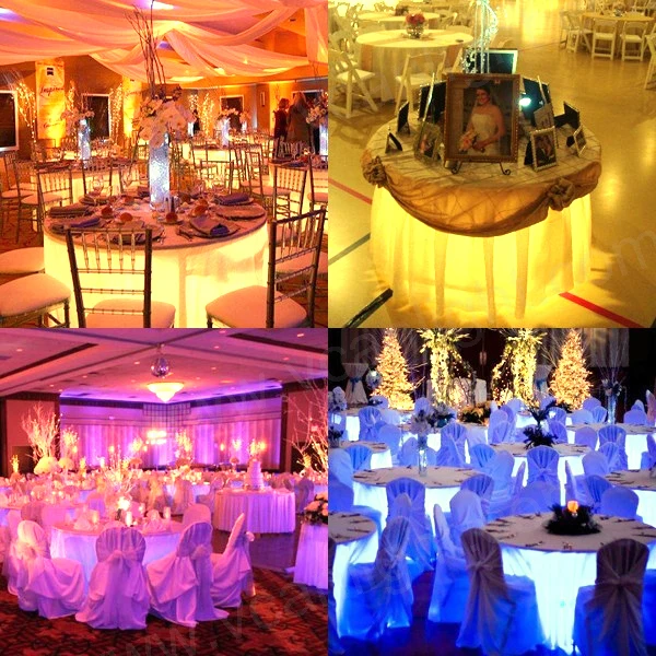 Koop 10 Stks/partij Kaars Waterdichte RGB Multicolor Vaas Base Licht LED Bruiloft Decoratie Vakantie Verlichting Voor Papieren Lantaarn