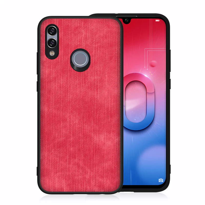 Для huawei Honor 8x Чехол Smart, силиконовый джинсовый тканевый противоударный чехол для Honor 10 9 Lite 10i V20 20i чехол для телефона - Цвет: Красный