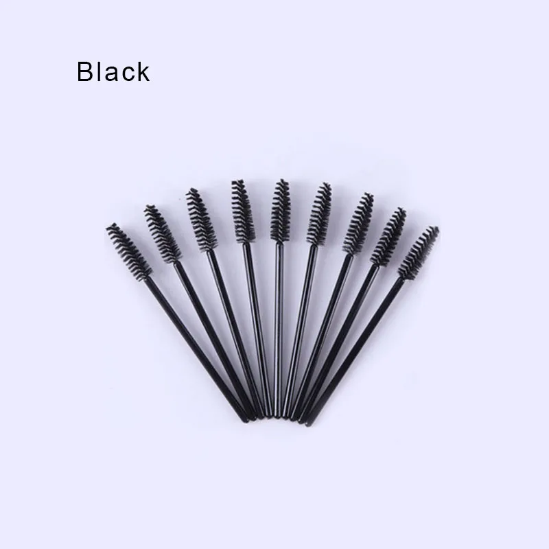 50pcs/lot portable golden Hole disposable eyelash brush grafting eyelash tool combing eyebrow brush makeup brush cosmetic tool - Цвет: 50pcs 1