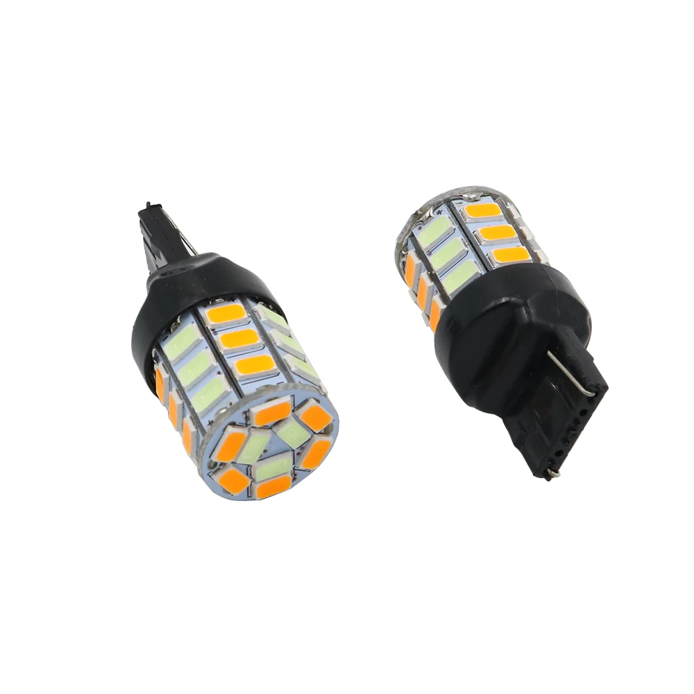 YSY 1 комплект Ледяной Синий/янтарный S25 P21W 1156 BA15S T20 7440 5630 33 SMD светодиодный 33SMD