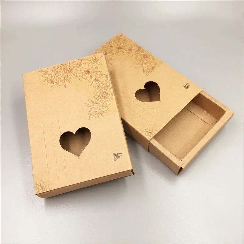 Винтажные ящики из крафт-бумаги разных размеров 10 шт. различные узоры дизайн