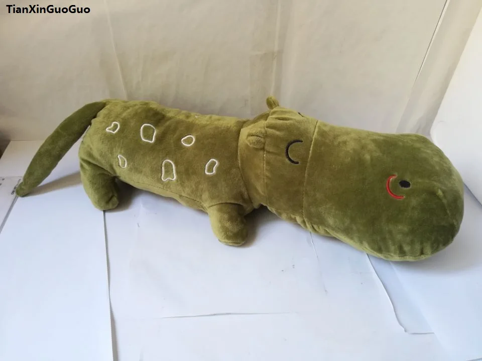

about 60cm prone green hippo plush toy soft doll throw pillow Christmas gift h2313