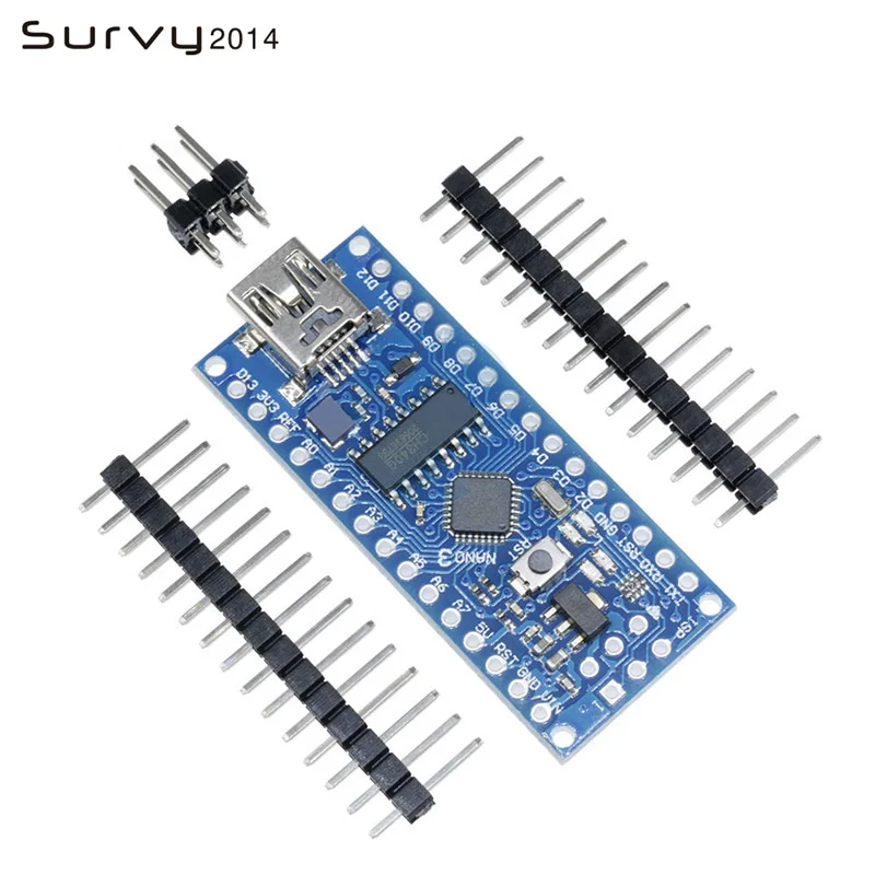 ATmega168 Nano 3,0 контроллер совместим с arduino nano CH340 USB драйвер с кабелем NANO V3.0 ATMEGA328P - Цвет: ATmega168