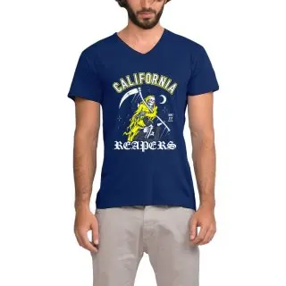 Платье Высокое качество хлопковые футболки Для мужчин короткий рукав v образным