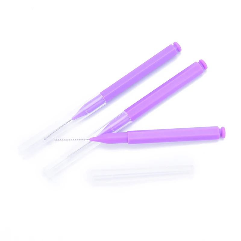 

8Pcs Adults Toothpick Dental Floss Orthodontic Dental Cleaning Brushes Push-pull Interdental Brush