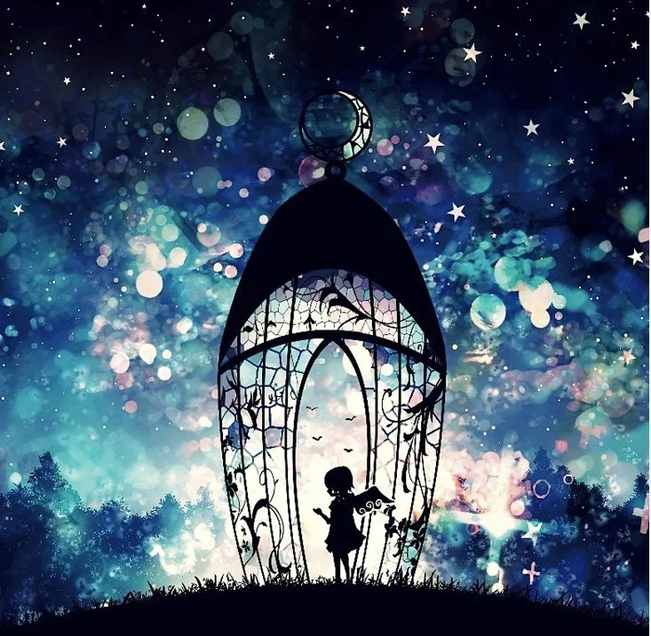 Новый мозаика Полный алмаз вышивка живописный Dream Trip Звезда Луна Дерево Ангел