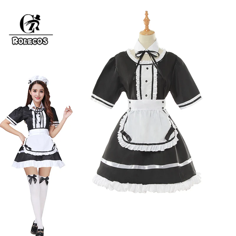 ROLECOS женское платье с передником для горничной балетный костюм девочек униформа
