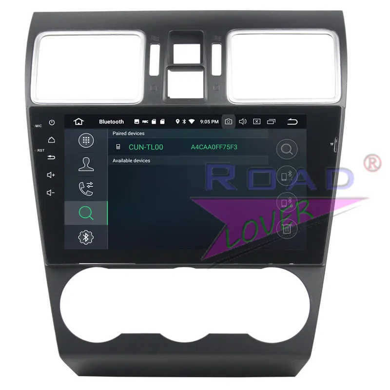 Roadlover 9 &quotAndroid 0 автомобильный мультимедийный плеер для Subaru Forester WRX 2016-2017 Стерео GPS