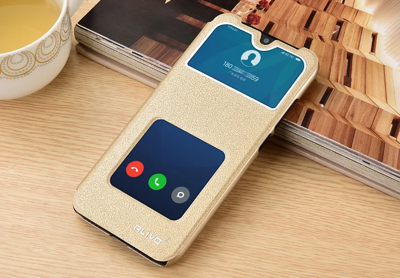 for Xiaomi Redmi Note 7 Case Luxury Window View Flip Stand PU Leather Cover Coque For Redmi Note7 Protector Phone Case#VA