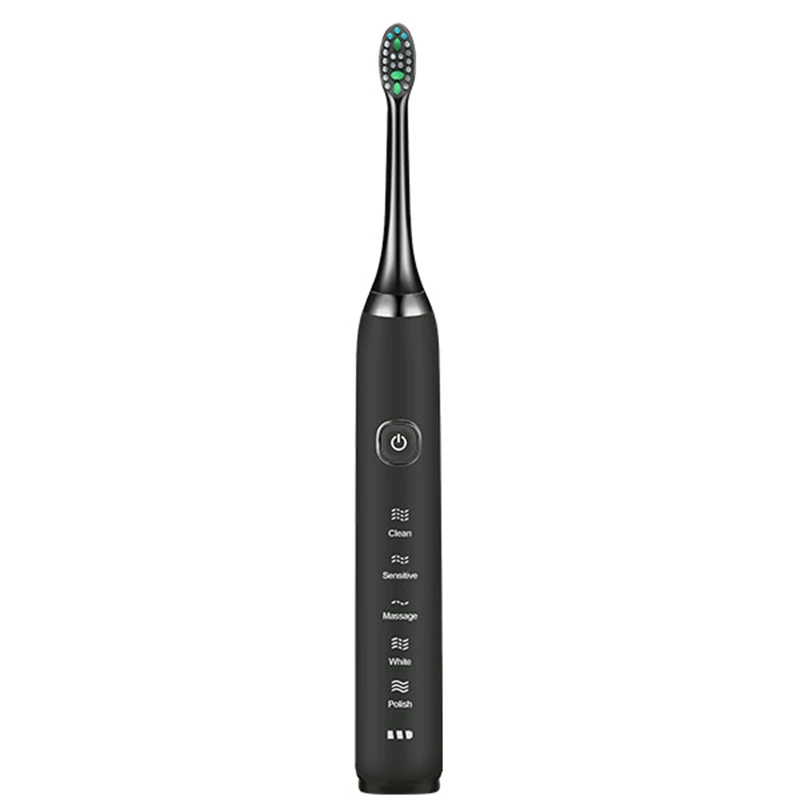 Digoo DG-YS11, 5 режимов щеток, эссенция, Соник, электрическая Беспроводная USB перезаряжаемая зубная щетка, IPX7, водонепроницаемая с 2 головками зубной щетки