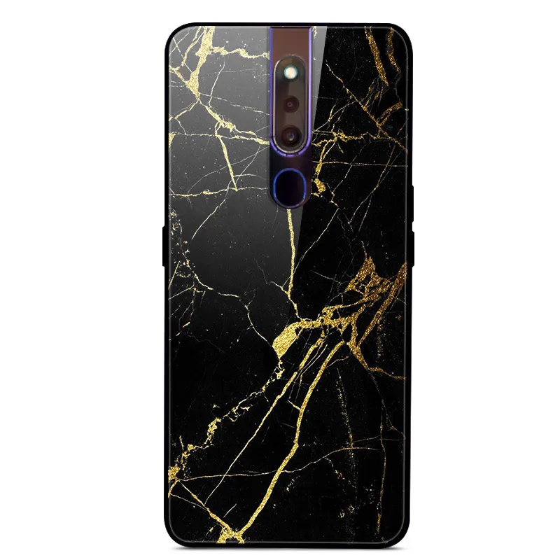 7 6,5" для OPPO F11 Pro чехол закаленного стекла задней панели жесткий чехол для OPPO F11 Pro F11Pro F 11 Pro чехол OppoF11Pro крышка бампера - Цвет: 7