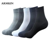 armkin 5pairslot casual men socks 100 cotton mesh breathable deodorization business crew black white socks male sport socks