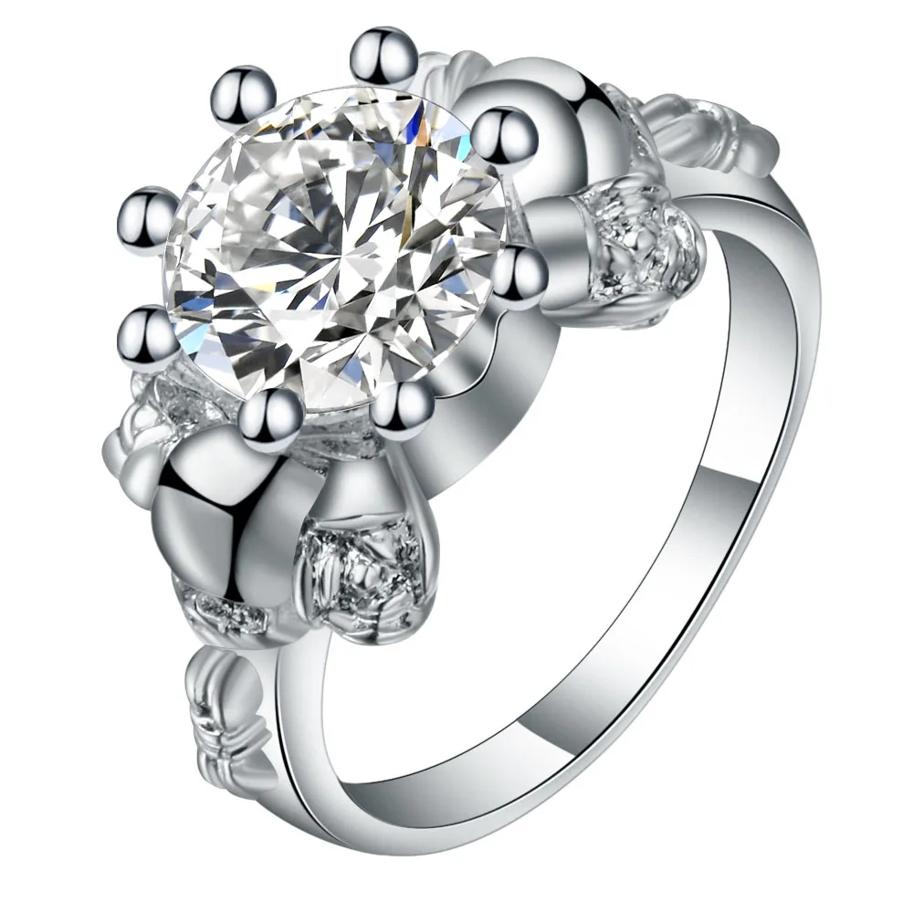 Кольцо в виде черепа Seanlov искусственное кольцо с фианитом европейском и