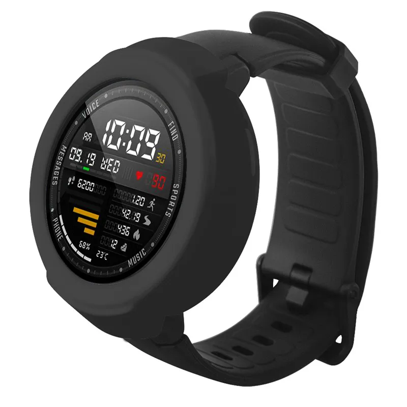 3в1 Huami amazfit 3 verge чехол для смарт-часов Браслет Силиконовый мягкий+ USB зарядное устройство кабель док-станция зарядка+ стекло Защита экрана