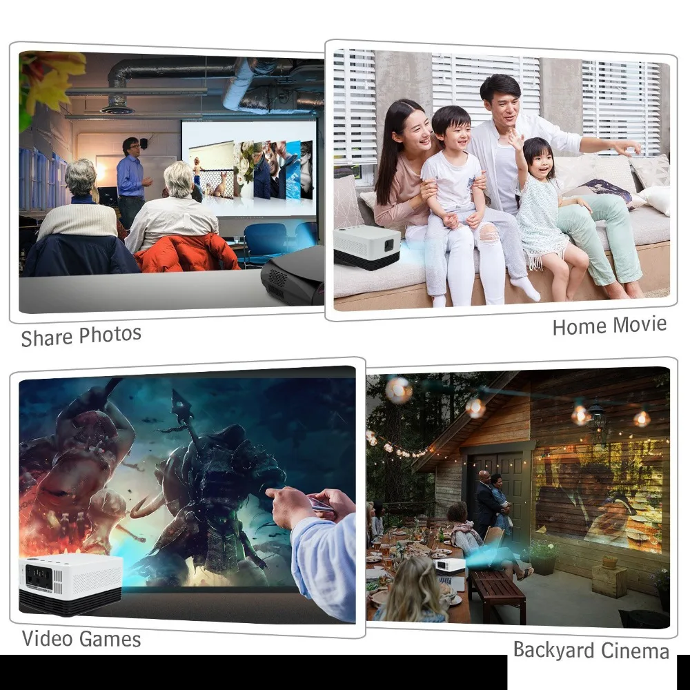 Everycom J20 dlp проектор Full HD 1080p 700 ANSI люмен Android 4K x 2K портативная видеоигра образование бизнес домашний кинотеатр