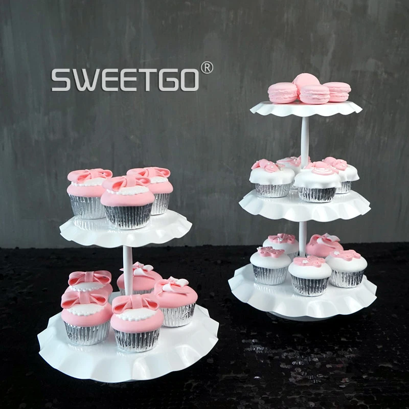 Белый цвет подставки для свадебного торта тарелки кекса домашней вечеринки