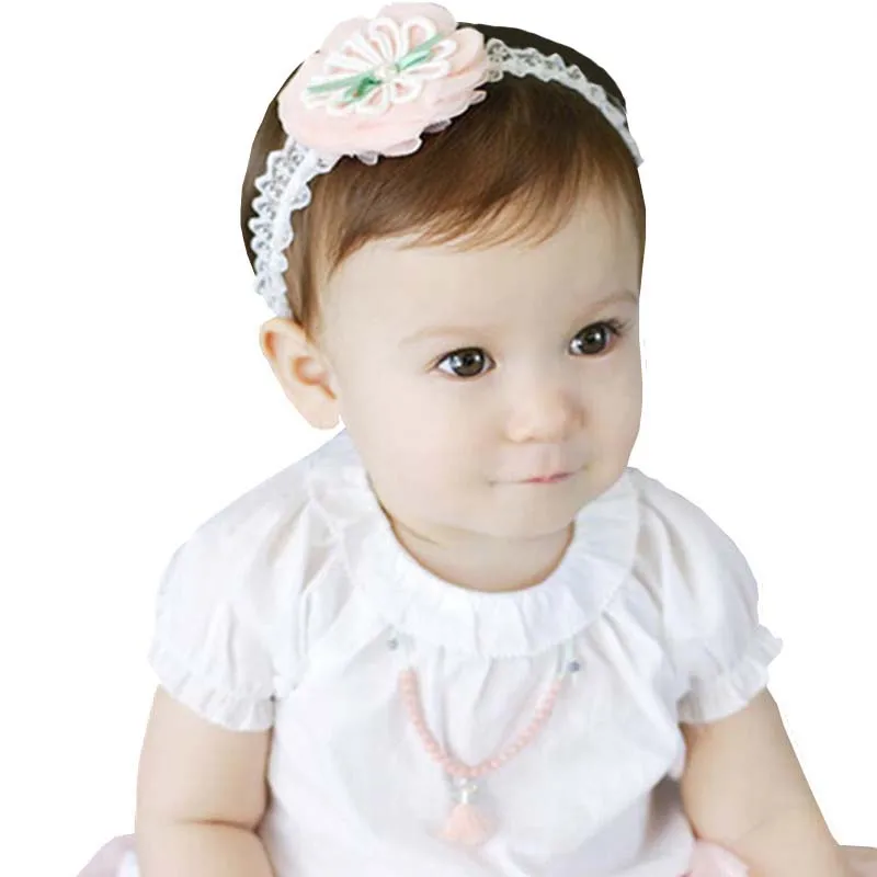 Лента для волос с цветами малышей бант девочек повязка аксессуары
