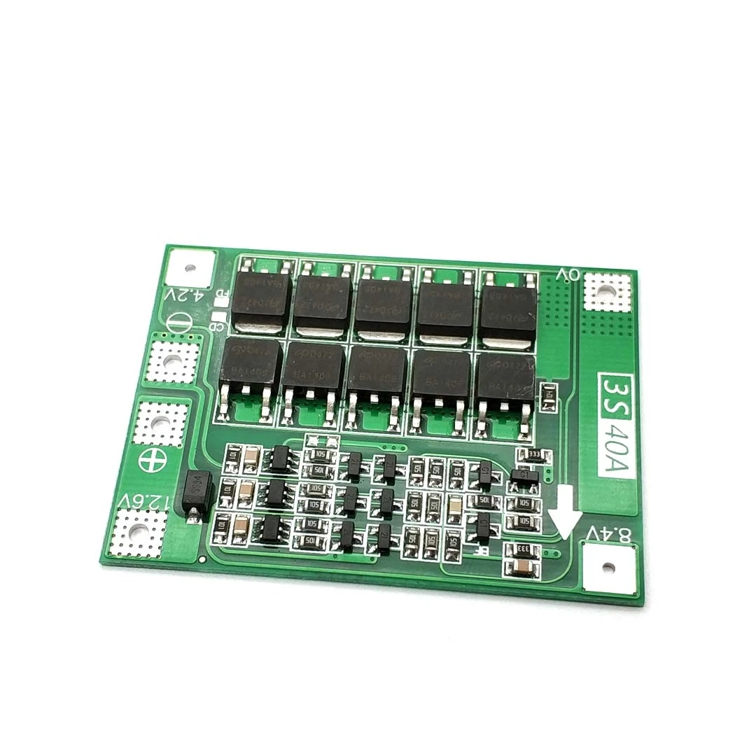 3S 40A литий-ионная аккумуляторная батарея Защитная плата PCB BMS для сверлильного двигателя 11,1 V 12,6 V Lipo ячеечный модуль(улучшенная версия