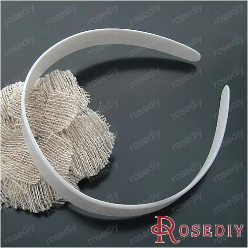 

Wholesale Width 25mm White plastics Hairbands Hair Hoop Diy Jewelry Findings Accessories 10 pieces(JM4982)