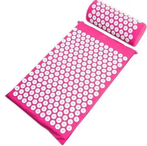 Cushion with pillow Акупунктурная Подушка Матрас Акупрессура Спайк Йога массажный коврик подушечки для головы с массажной подушкой#309 - Цвет: Cushion with pillow