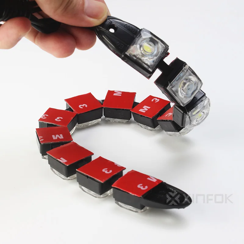 2PCS Car Daytime Running Lights Flexible LED DRL Strip DC 12V White 6000K 3M Back Glue Universal | Автомобили и мотоциклы