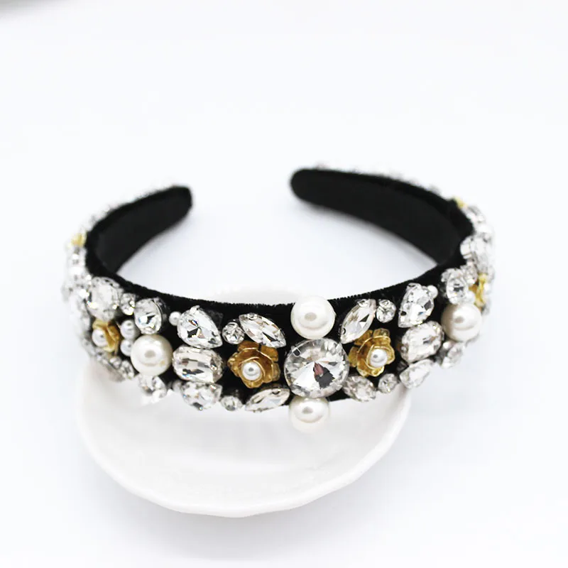 Модные бархатные Блестки для волос аксессуары хрустальные ювелирные украшения