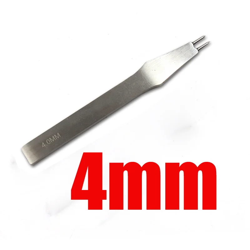 4mm-2 Prong Новые инструменты для обработки кожи, ремесла, сделай сам, сшитый удар, прокалывание железа 3 мм, 4 мм, расстояние 2, 7 Зубцов, кожа, ремесленный круглый долото - Цвет: 4mm-2 Prong