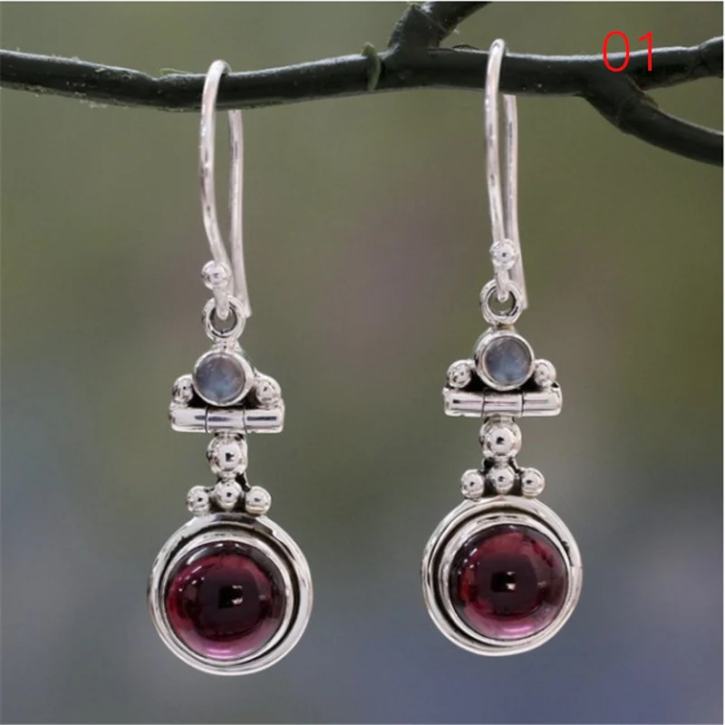 K5016 SHUANGR серьги-капли с круглым камнем для женщин, трендовые висячие серьги с кристаллами и цветами, свадебные ювелирные изделия, подарок - Окраска металла: K5016