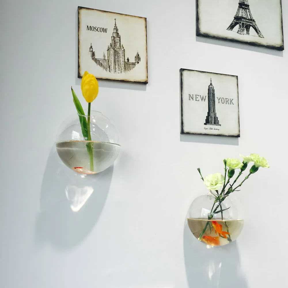 Набор из 3 Моды стены террариум пузыри стекло настенный DIY ваза мода